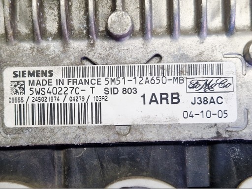 FORD FOCUS MK2 2.0 TDCI computer Centralina Motore 5M51-12A650-MB