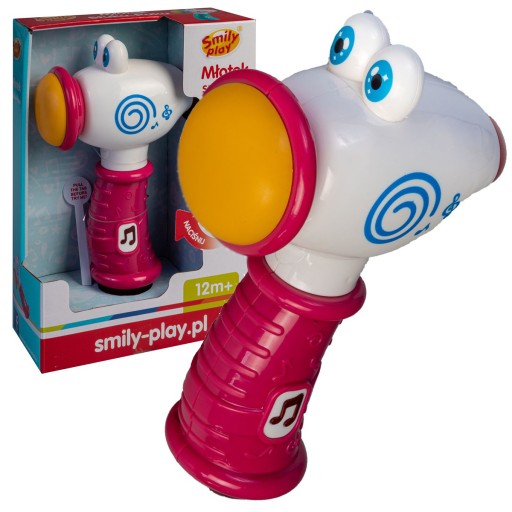 ІНТЕРАКТИВНИЙ МОЛОТОК ДЛЯ ПУНШУВАННЯ, РОЖЕВА СМАЙЛИКА