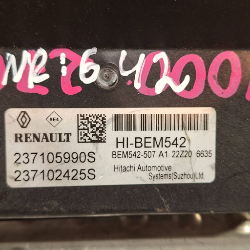 control unit of the engine computer 237102425S 237105990S RENAULT CLIO V 1.6 E-TECH