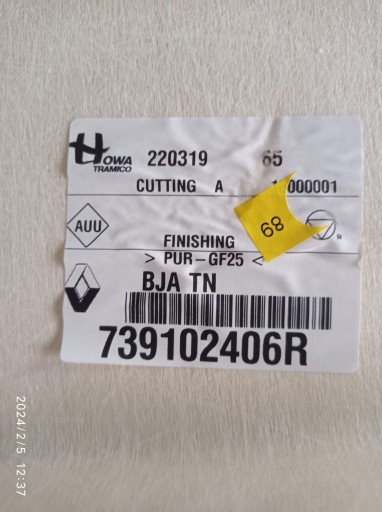 CIELO INTERNO RENAULT CLIO V 5d HB OE 739102406R