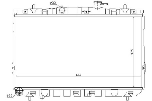 67494/NIS - Радиатор двигателя nissan hyundai coupe 1.6 03/02-