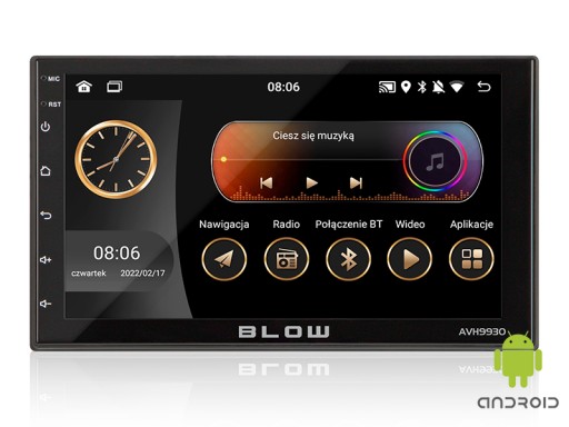 Rádio BLOW AVH-9930 2DIN 7 GPS Android