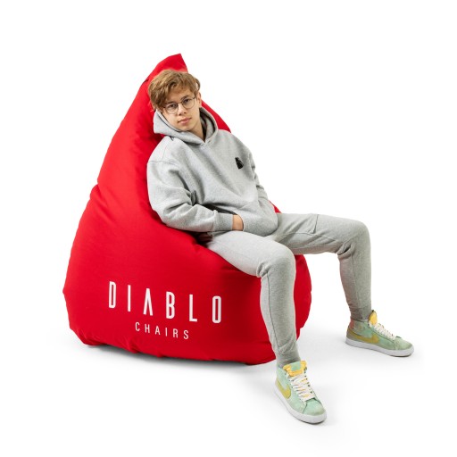 Herný látkový puf pre mládež Vak SAKO Diablo Chairs: červený
