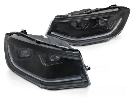 LPVWV1 - TUBE LIGHT ПЕРЕДНИЕ ФОНАРИ VW CADDY 20 - ЧЕРНЫЕ