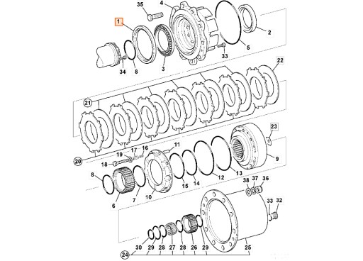 332/C2432 - Ущільнювальне кільце 332 / C2432 JCB JS