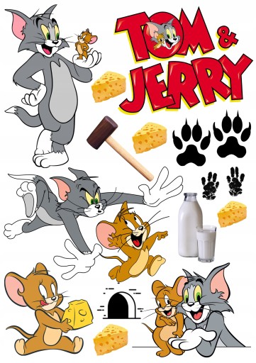 WYDRUK CUKROWY Opłatek na Tort TOM I JERRY