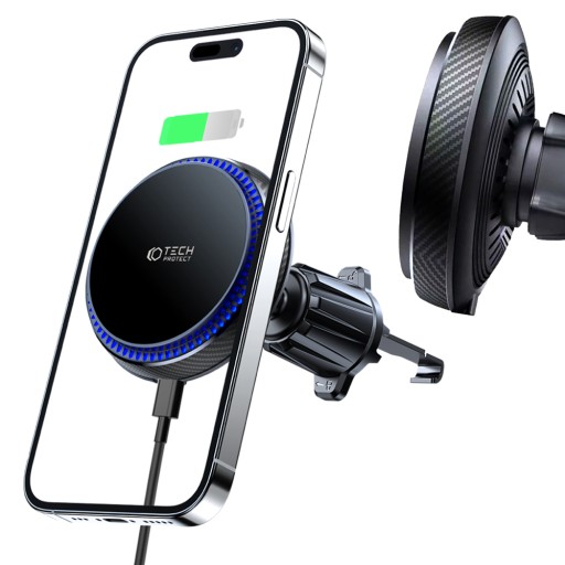 Автомобильный держатель Qi индукционное зарядное устройство для MAGSAFE-CARBONOW + LED