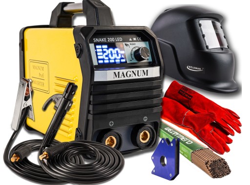 СВАРОЧНЫЙ АППАРАТ MAGNUM SNAKE 200 LED ИНВЕРТОР 200A MMA