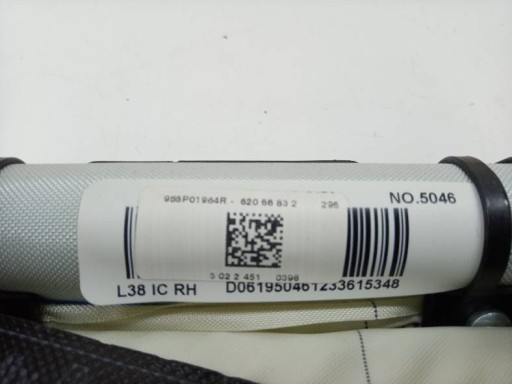 airbag TETTO TENDINA POWIETRZNA airbag Destro 985P01964R Renault Fluence e (2009- )