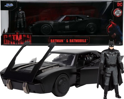 SET THE BATMAN FILMOVÉ VOZIDLO AUTO BATMOBILE 1:24 + KOVOVÁ FIGÚRKA