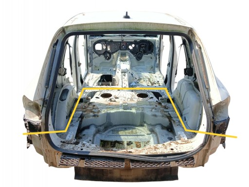 rear panel sump VOLKSWAGEN TOUAREG II 7P (2010-2014) KOD LAKIERU LC9A
