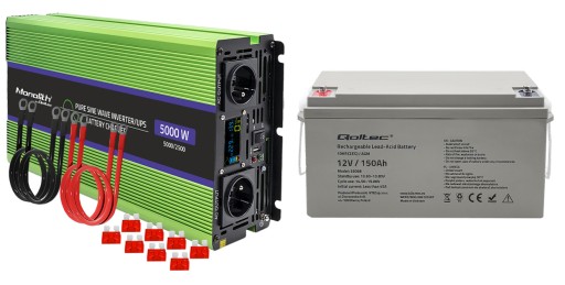 ПРЕОБРАЗОВАТЕЛЬ НАПРЯЖЕНИЯ QOLTEC 12В-230В С ФУНКЦИЕЙ ИБП 2500/5000ВТ СИНУС 150Ач