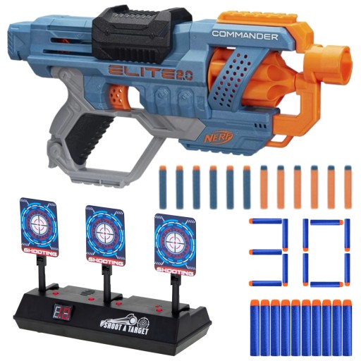NERF ELITE 2.0 COMMANDER + ЩИТ + 30 ДРОТИКІВ