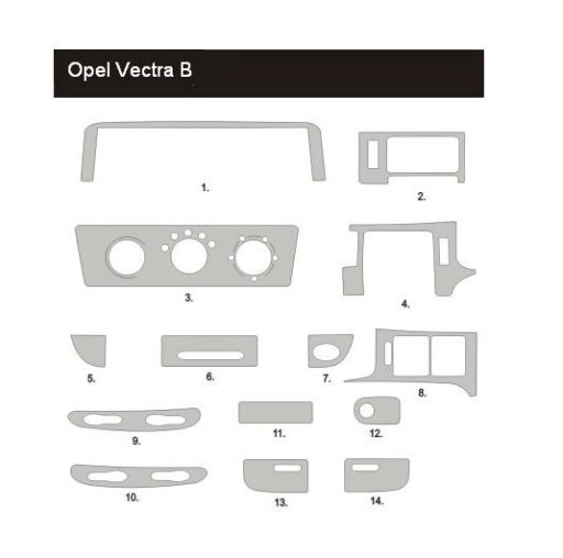 ШПОН КАБІНИ, ШПОНИ OPEL VECTRA B 95-01 -50%