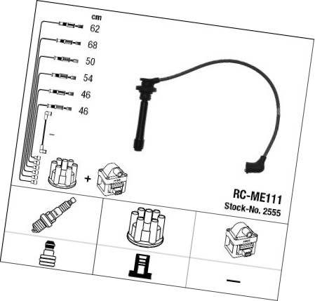 92268949 - Ngk 2555 2555 кабели зажигания