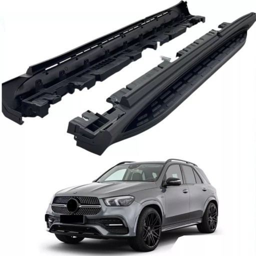 Автомобільні пороги Mercedes GLE W167 19-SUV чорні BLACK LOOK