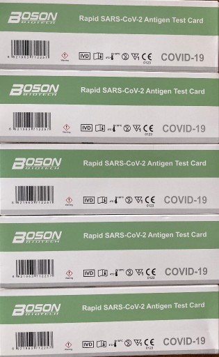 Boson Biotech Rýchle SARS-COV-2 Antigénové testy. 5 kusov
