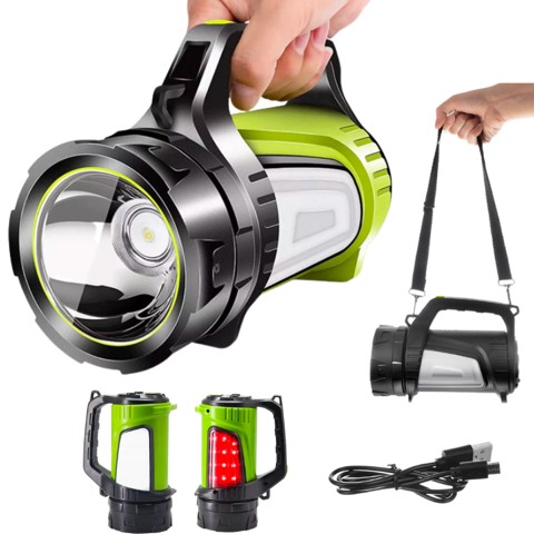 ПОТУЖНИЙ БАГАТОФУНКЦІОНАЛЬНИЙ ЛІХТАРИК POWERBANK 5IN1 1200LM