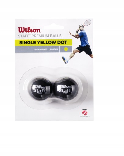 Piłka do squasha Wilson single yellow dot SLOW