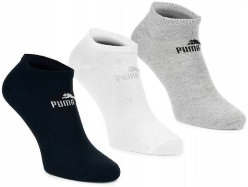Ponožky Puma 39-42 3pak sivé biele čierne Sneake