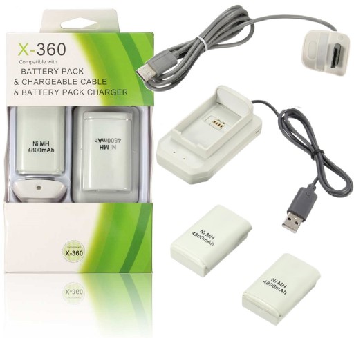 ŁADOWARKA DO XBOX 360 2x BATERIA + KABEL USB