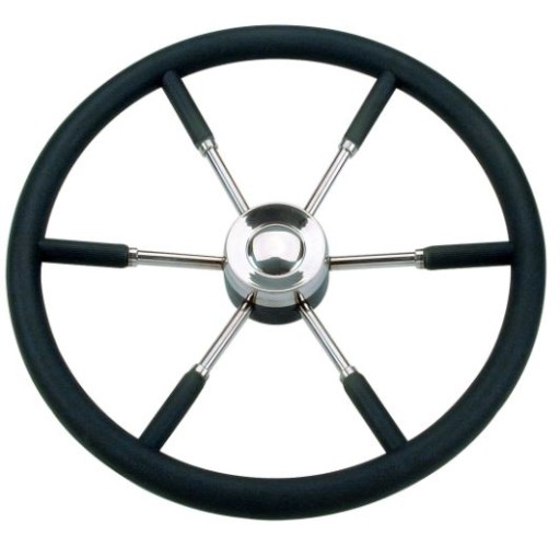 T9B - РУЛЕВОЕ КОЛЕСО 550 ММ ПВХ-НЕРЖАВЕЮЩ. ЧЕРНЫЙ