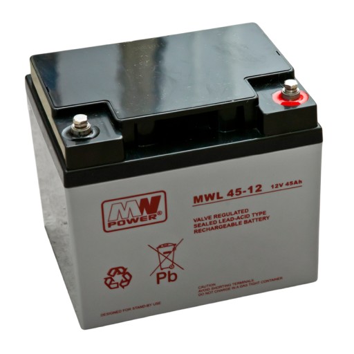 Аккумулятор mw power mwl 45-12 12v 45ah винт m6