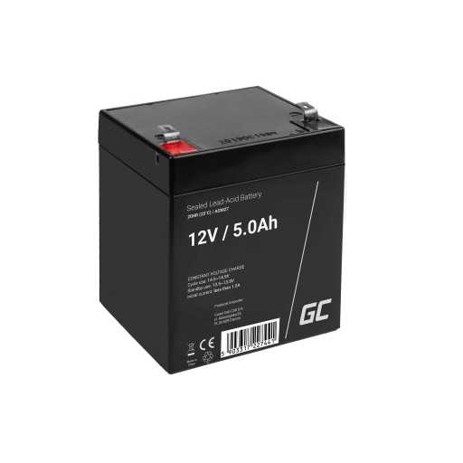 2 аккумулятора greencell agm27 5 ач, 12 в