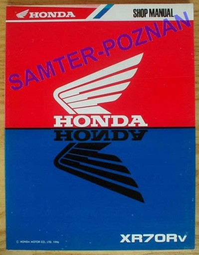 Honda XR 70 R - Заводське Керівництво по ремонту