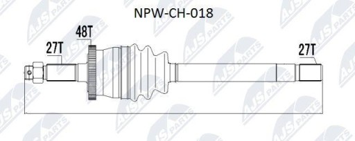 ПОЛУОСЬ ПРИВОДНАЯ JEEP GRAND CHEROKEE 99-04 /WITH VAR изображение 1