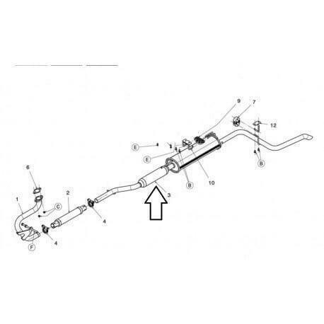 200458 - Глушник Microcar MGO3 Ligier JS50 DCI