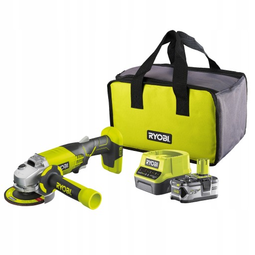 Аккумуляторная угловая шлифовальная машина RYOBI R18AG 4AhNEW