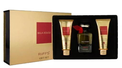 riiffs bella rouge woda perfumowana 100 ml   zestaw  