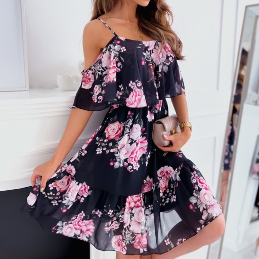 Prázdninové kvetinové šaty Print Boho plaowa suk