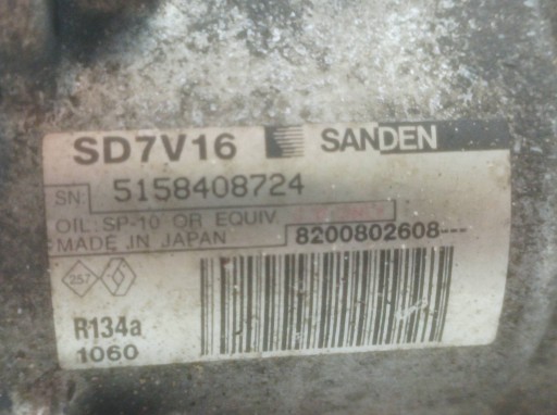 kompresor klimatizaci 5158408724 8200802608 1.6 Dacia Logan a (2004-2012)