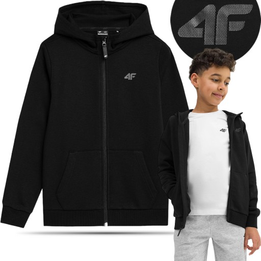 Дитячий світшот 4F 4FJSS23TSWSM219-20S розмір 152 чорний