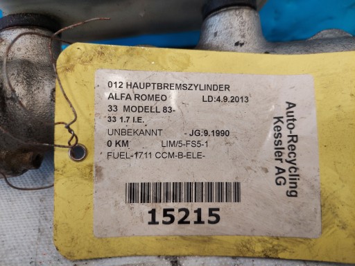 Servo frein ALFA 33 1.7 BOXER BENDIX 142250T