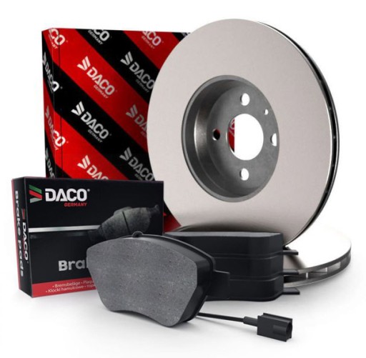 Диски и колодки спереди DACO GRANDE PUNTO CORSA D