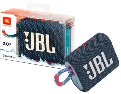 Mobilný prenosný reproduktor JBL GO 3 modro-ružový Bluetooth