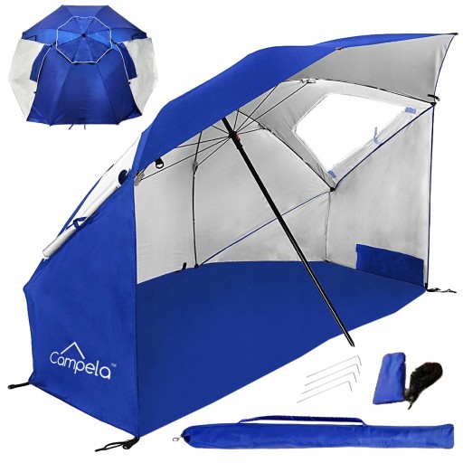 Пляжна парасолька Campela CA0070 240 см сині відтінки
