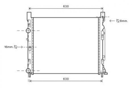 DCM2959 - Радиатор Мерседес Цитан Рено Кангу