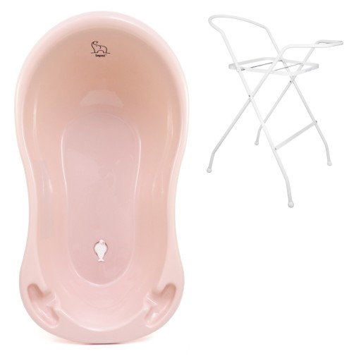 Дитячий набір 2в1 Lapsi для ванночки і рожева підставка