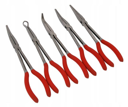 ПЛОСКОГУБЦЫ ДЛИННЫЕ ПРЯМЫЕ, УГЛОВЫЕ, ПРОВОДА 5 ШТ.