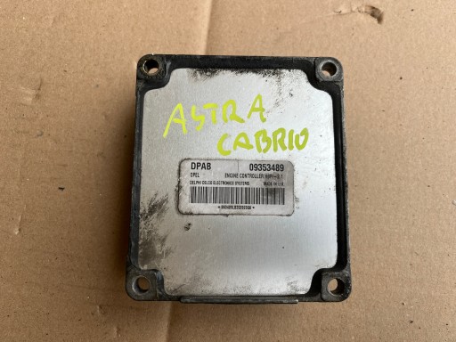 Компьютерный контроллер двигателя opel astra g cabrio 1998-2004 09353489