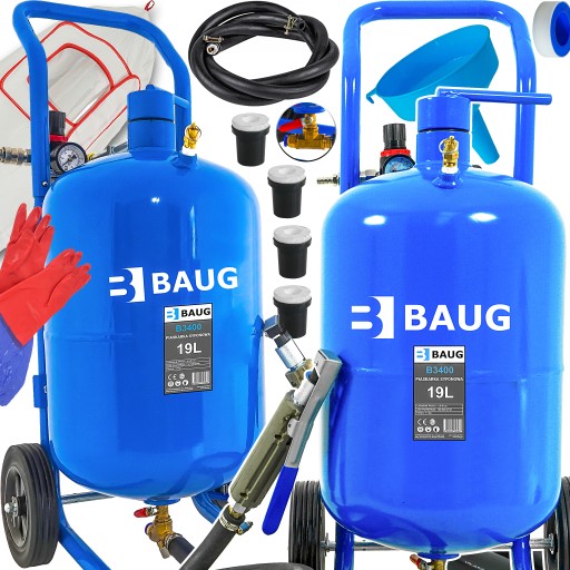 СИФОН ПІСКОСТРУЙНА МАШИНА MOBILE 19L + ПІСТОЛЕТ + НАСАДКИ + НАБІР ШЛАНГОВ