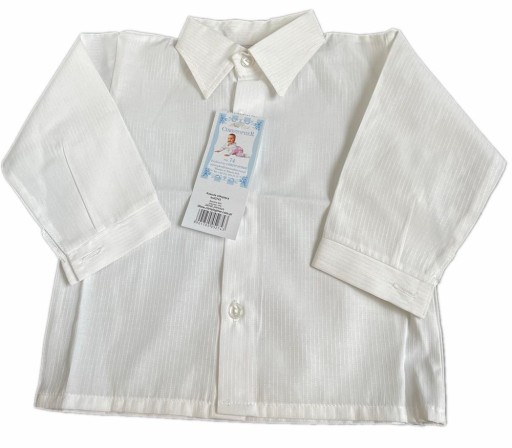 Дитяча сорочка Christopher розмір 74 довгий рукав біла