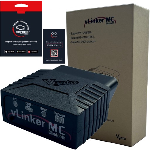Диагностический интерфейс VLinker Bluetooth 3.0 + программное обеспечение SDPROG PL