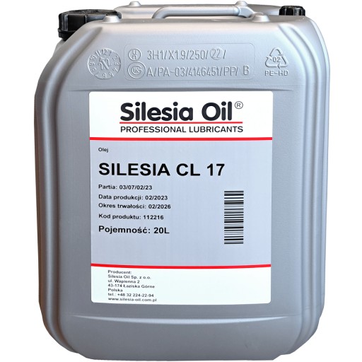 МАСЛО ЦИЛІНДРОВЕ SILESIA CL-17 20L