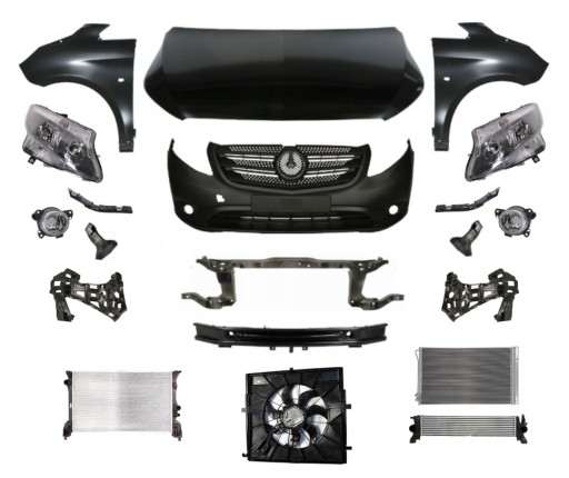 4478801103 - VITO W447 14-19 РЕМЕНЬ ПЕРЕДНЕГО БАМПЕРА КАПОТА КРЫЛО