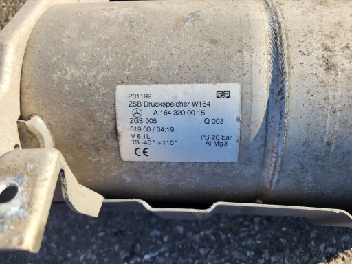 Behälter Druck luft Achsträgers AIRMATIC Blende Abdeckung MERCEDES ML W164